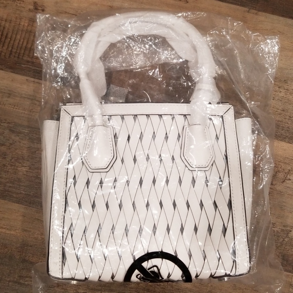 Michael Kors Mercer Studio Woven Leather Crossbody - Picture 5 of 6